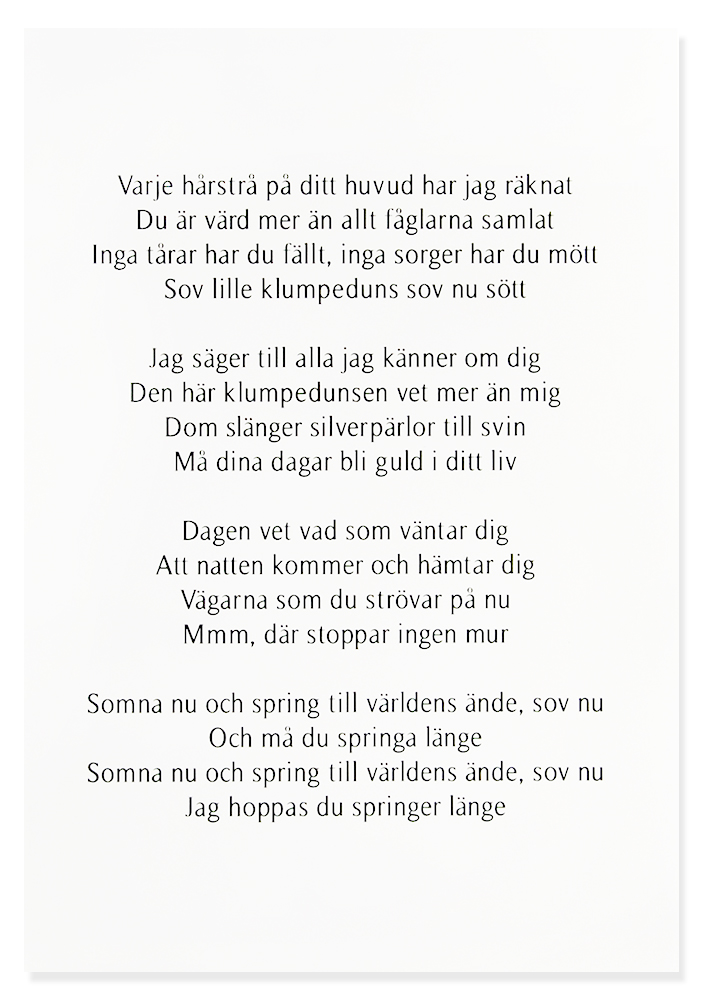 Tavla Vaggvisa Håkan Hellström
